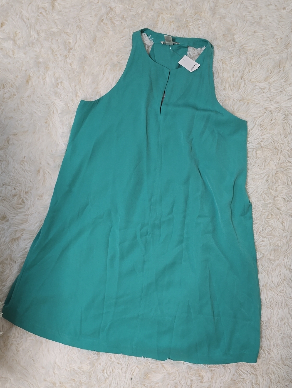 LOFT Teal Sleeveless Flowy Dress